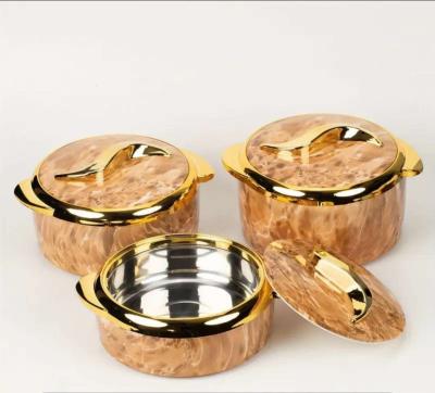3 Pcs Golden Touch Food Warmer Set Thermal Casserole Dish Se - Thumbnail 1