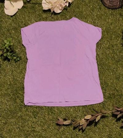 Girls Purple Be Kind Tee with Animal Print - Thumbnail 2