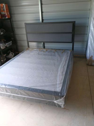 Metal Queen Size Bedframe With Box Spring - Thumbnail 2