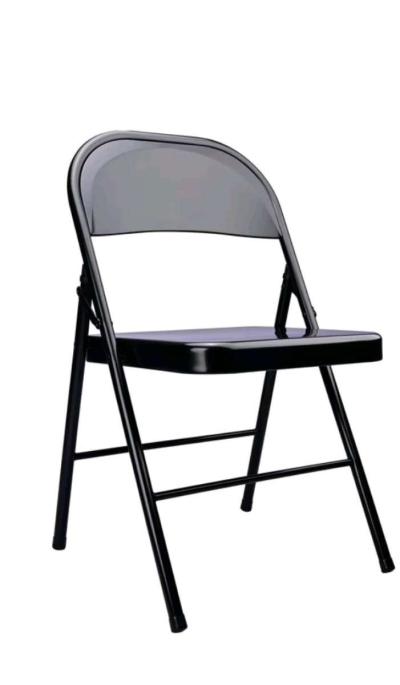 Mainstays Black Steel Folding Chair - Thumbnail 3