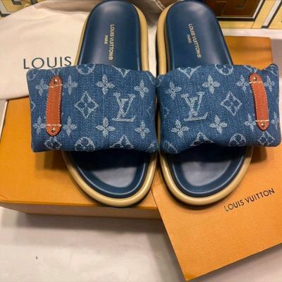 Louis Vuitton Monogram Denim Pillow slides - Thumbnail 2