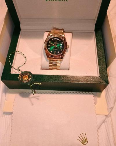 Rolex DayDate Presidential  18K Gold Finish  Green Dial  New - Thumbnail 2