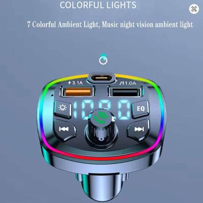 Car Charger FM Transmitter Bluetooth 50 Hands Free 31A USB - Thumbnail 4