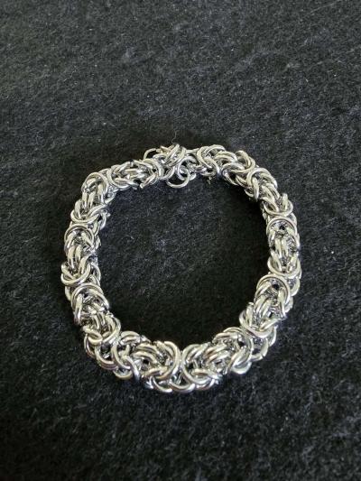 Heavy Stainless Steel Byzantine Bracelet - Thumbnail 1