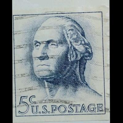 1962 George Washington 5 Cent stamps printing error - Thumbnail 2