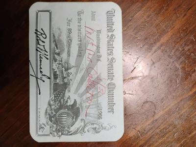 extremely rare 1966 United States Senate Chamber Invitation - Thumbnail 1