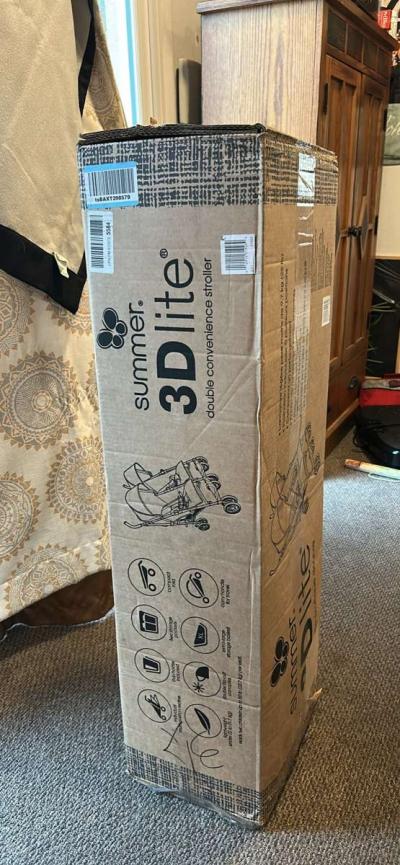 Baby swing new 2 double strollers Brand new head massager - Thumbnail 2