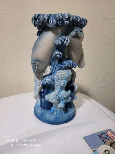 Dark Blue Seal Candle Holder - Thumbnail 3