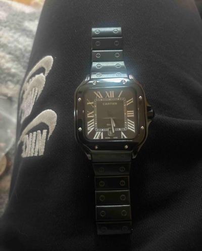 Cartier Santos de Cartier Mens Wristwatch Steel Silver With - Thumbnail 5