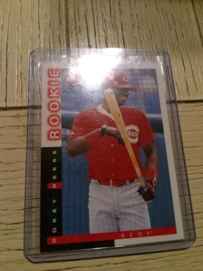 Pokey Reese Rookie score card - Thumbnail 2