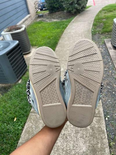 lanvin curb sneaker pale blue - Thumbnail 3