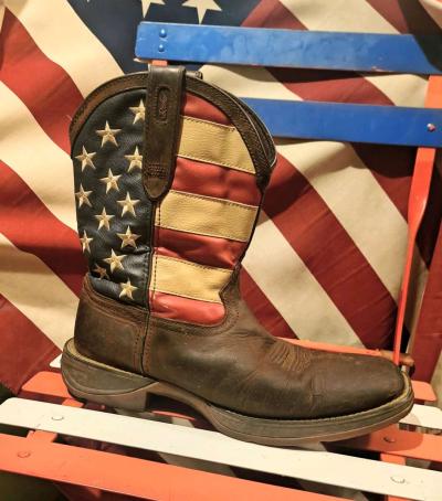 Rebel Durango mens size 12 American flag cowboy boots - Thumbnail 2