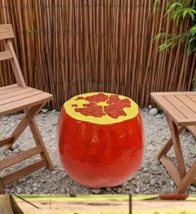 Realistic Pomegranate Stool or Side Table - Thumbnail 1