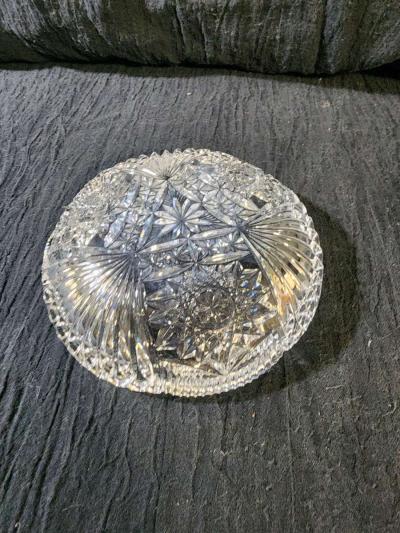 Small cut glass serving dish - Thumbnail 3