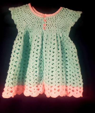 New handmade crochet girls dress
