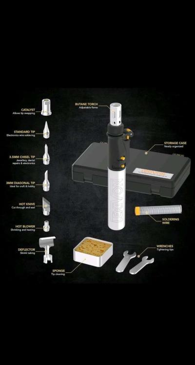 LEXIVON Butane Soldering Iron MultiPurpose Kit Cordless Adju - Thumbnail 3
