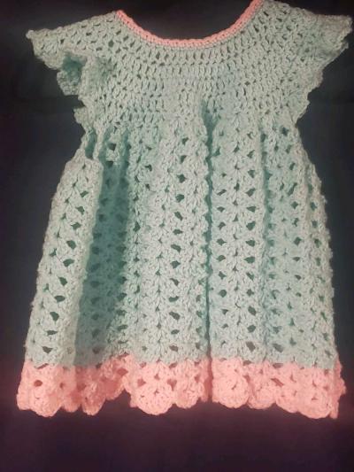 New handmade crochet girls dress - Thumbnail 2