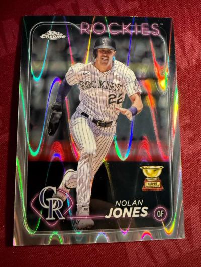 2024 Topps Chrome Nolan Jones 240 Raywave Refractors NM - Thumbnail 1