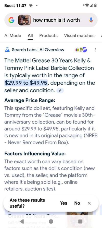 Kelly and Tommy doll from Grease the movie - Thumbnail 1