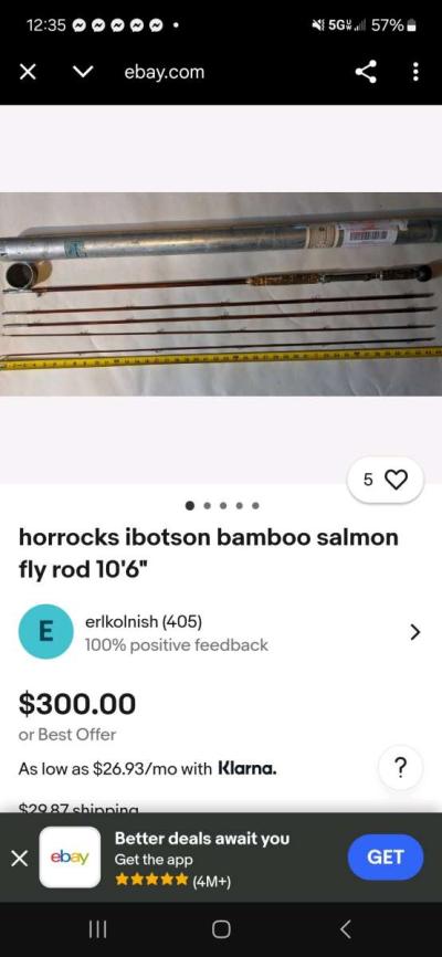 horrocks ibbtson bamboo flyrod - Thumbnail 2