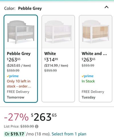 Convertable Crib NEW still in the box - Thumbnail 2