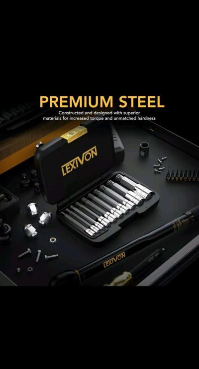 XZN Triple Square Spline Bit Socket SetExtra Long 4Inc10Piec - Thumbnail 2