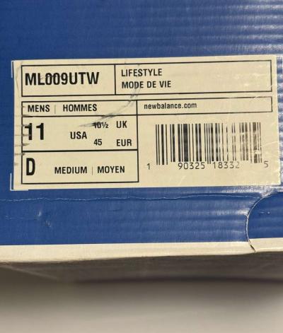 New Balance 009 shoes sneakersMLOO9UTW black white Size 11 - Thumbnail 6