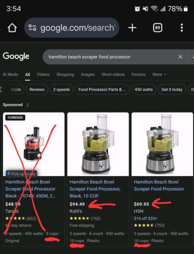 Hamilton Beach Bowl Scraper Food Processor - Thumbnail 3