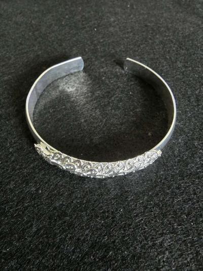 999 Sterling Silver Peacock Bracelet - Thumbnail 1