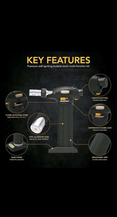 Butane Torch MultiFunction Kit  Premium SelfIgniting Solderi - Thumbnail 2