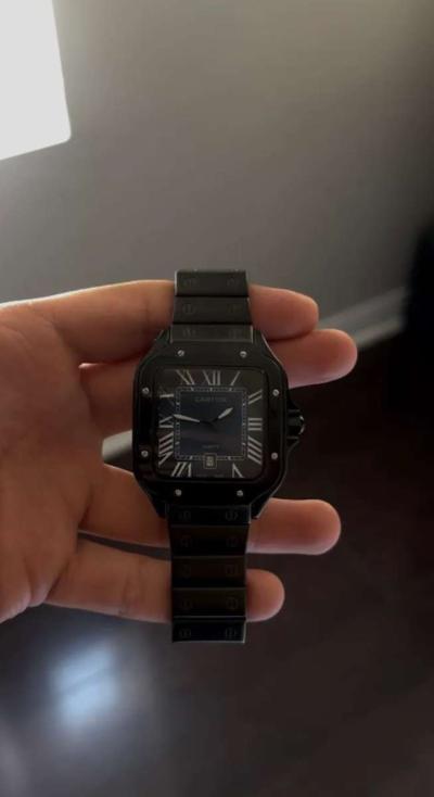 Cartier Santos de Cartier Mens Wristwatch Steel Silver With - Thumbnail 4