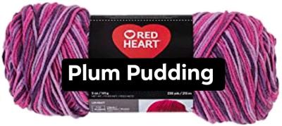 x2 Plum Pudding Red Heart Super Saver Yarn