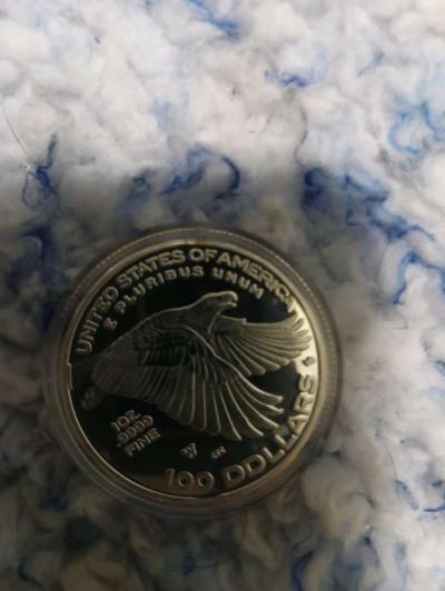 100 non circulated US mint pure Platinum coin - Thumbnail 1