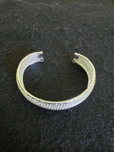 924 Sterling Silver Mesh Bracelet - Thumbnail 1