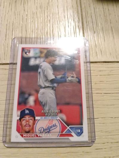 2 card rookie lot of Nolan Jones and Miguel Vargas topps - Thumbnail 2