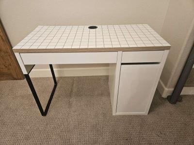 white IKEA Desk - Thumbnail 1