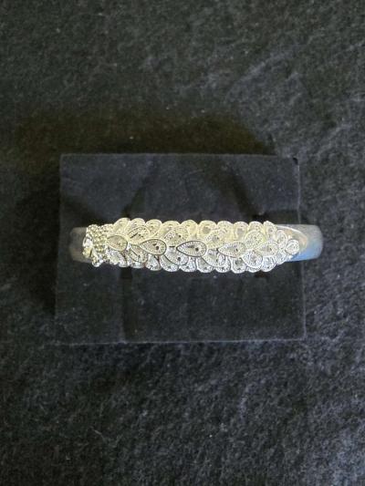 999 Fine Sterling Silver Peacock Bracelet - Thumbnail 2
