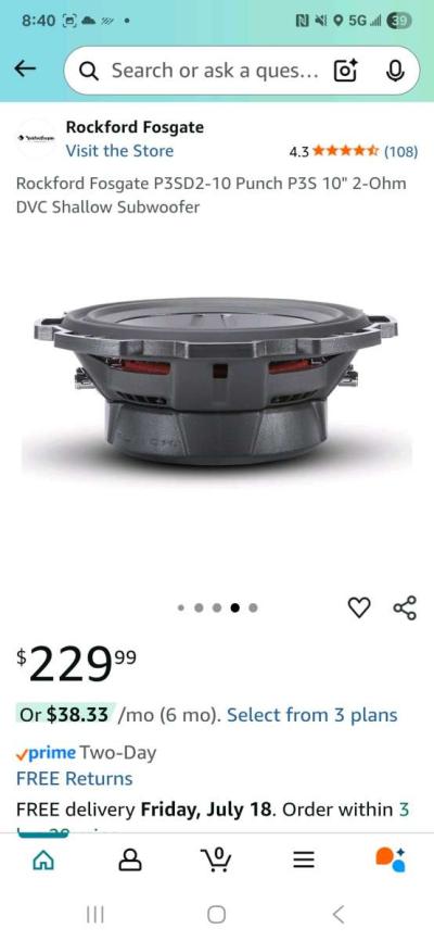 10 inch Rockford Fosgate subwoofers - Thumbnail 2