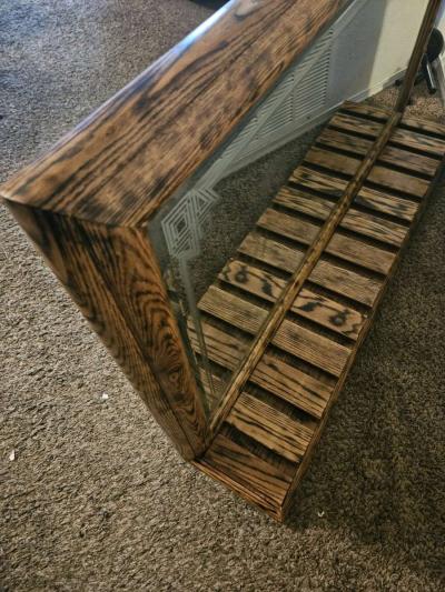 Wood Burned Bar Mirror - Thumbnail 2