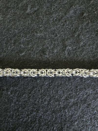 Heavy Stainless Steel Byzantine Bracelet - Thumbnail 2