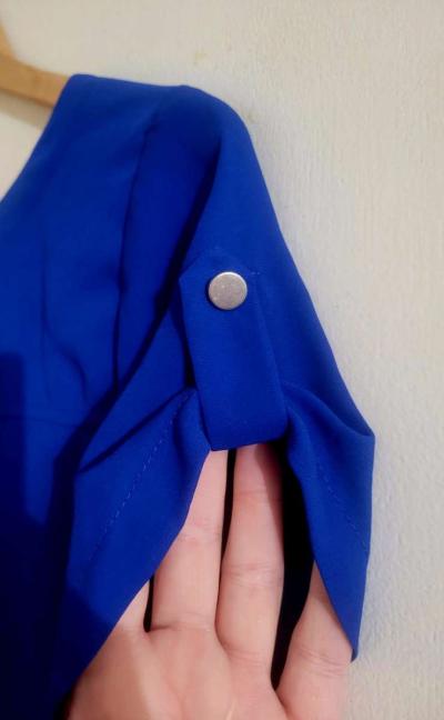 Royal Blue Casual Shrt for Women - Thumbnail 4