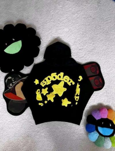 Black and yellow Spider  hoodie