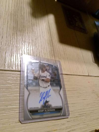 Bowman chrome Kemp Alderman on card Autograph - Thumbnail 2