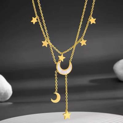 Double layering necklace with star - Thumbnail 3
