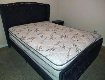 Queen Bed with  Bamboo Mattress - Thumbnail 1