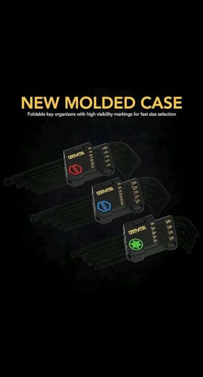 LEXIVON Master Wrench Key Set 35Pc Long Arm Ball End Hex Key - Thumbnail 3