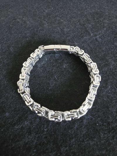 Stainless Steel Double Row Emperor Bracelet - Thumbnail 1