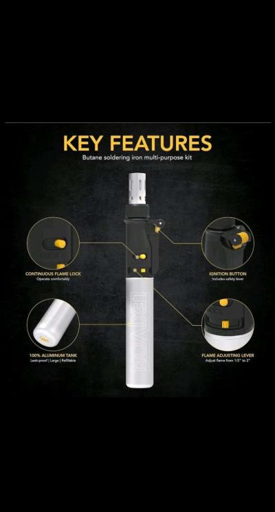 LEXIVON Butane Soldering Iron MultiPurpose Kit Cordless Adju - Thumbnail 2