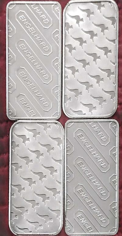 lot of 41 OUNCE SILVER bars 2 perth mint 2 Engelhard bars - Thumbnail 2