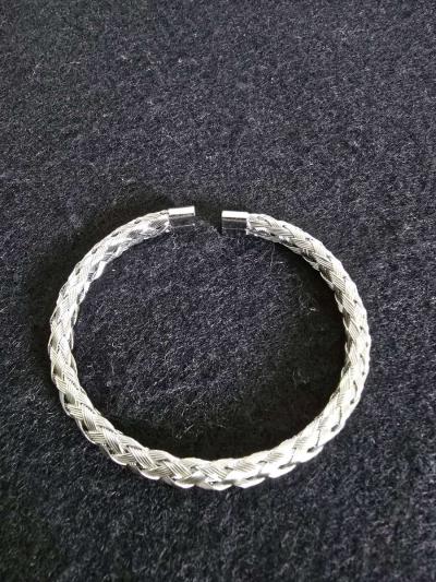 Stainless Steel Twisted Braided Bracelet - Thumbnail 1